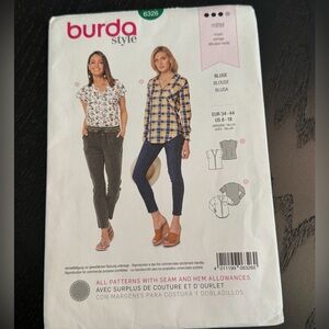 Burda Style Sewing Pattern 6326 - New Uncut Women's Blouse and Top Size 8-18